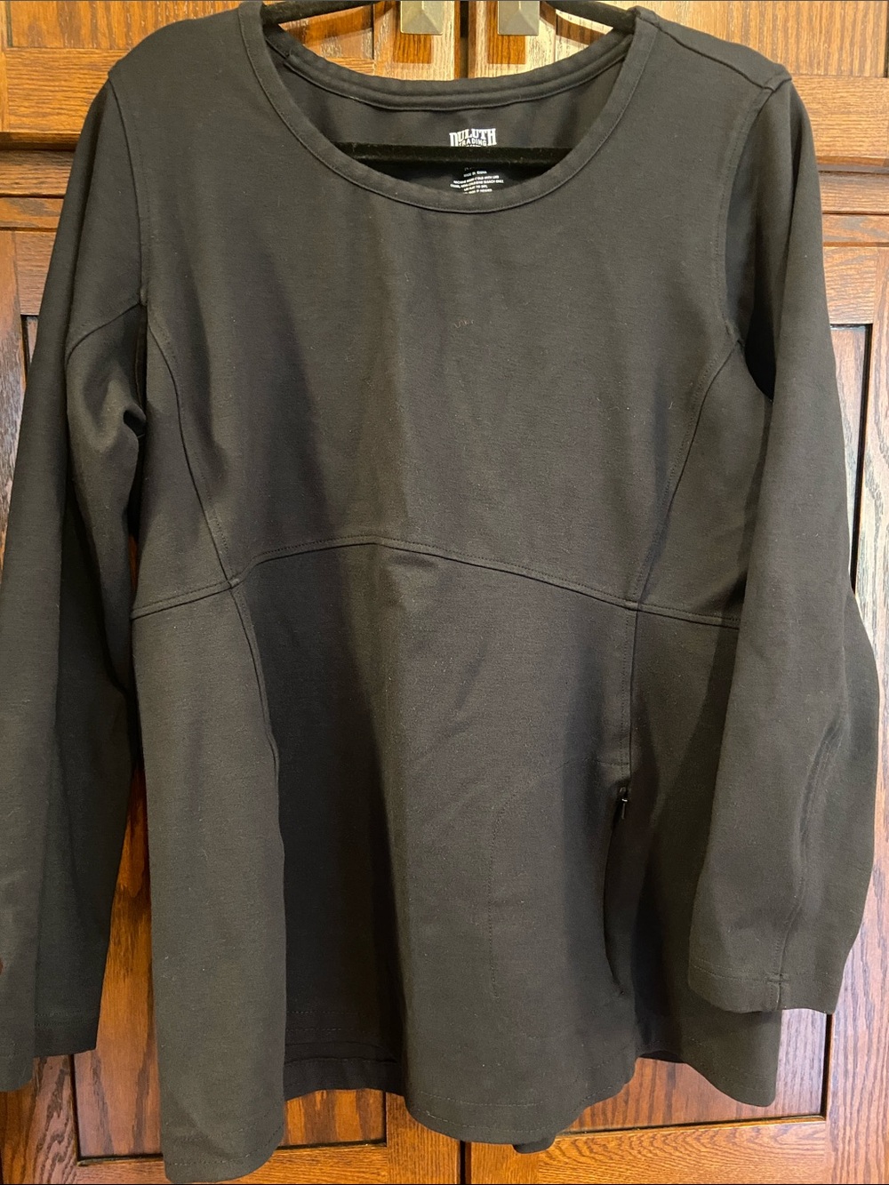 Duluth Trading Co Black Long Sleeve Tunic Women's Top
